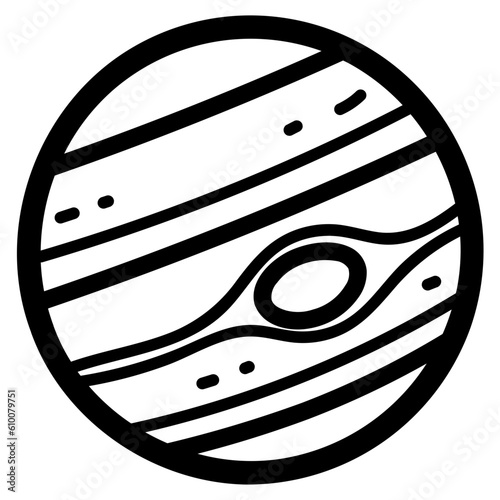 jupiter line icon style