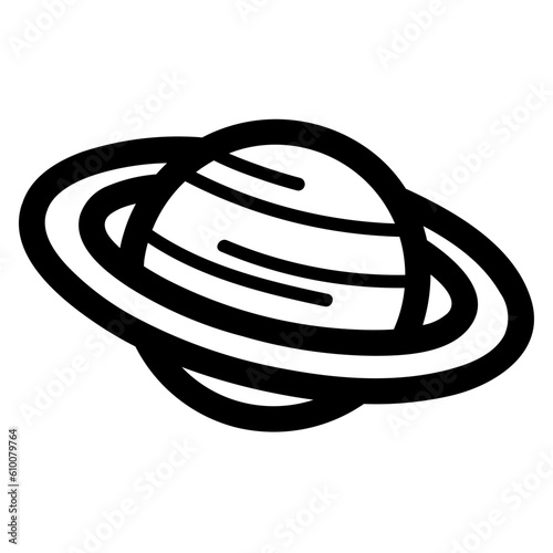 saturn line icon style
