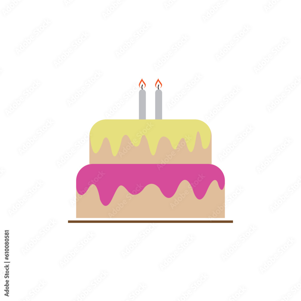 Cake Logo Design, Bakery logo, cake with golden flowers Cake Logo Design, Bakery logo, cake with golden flowers