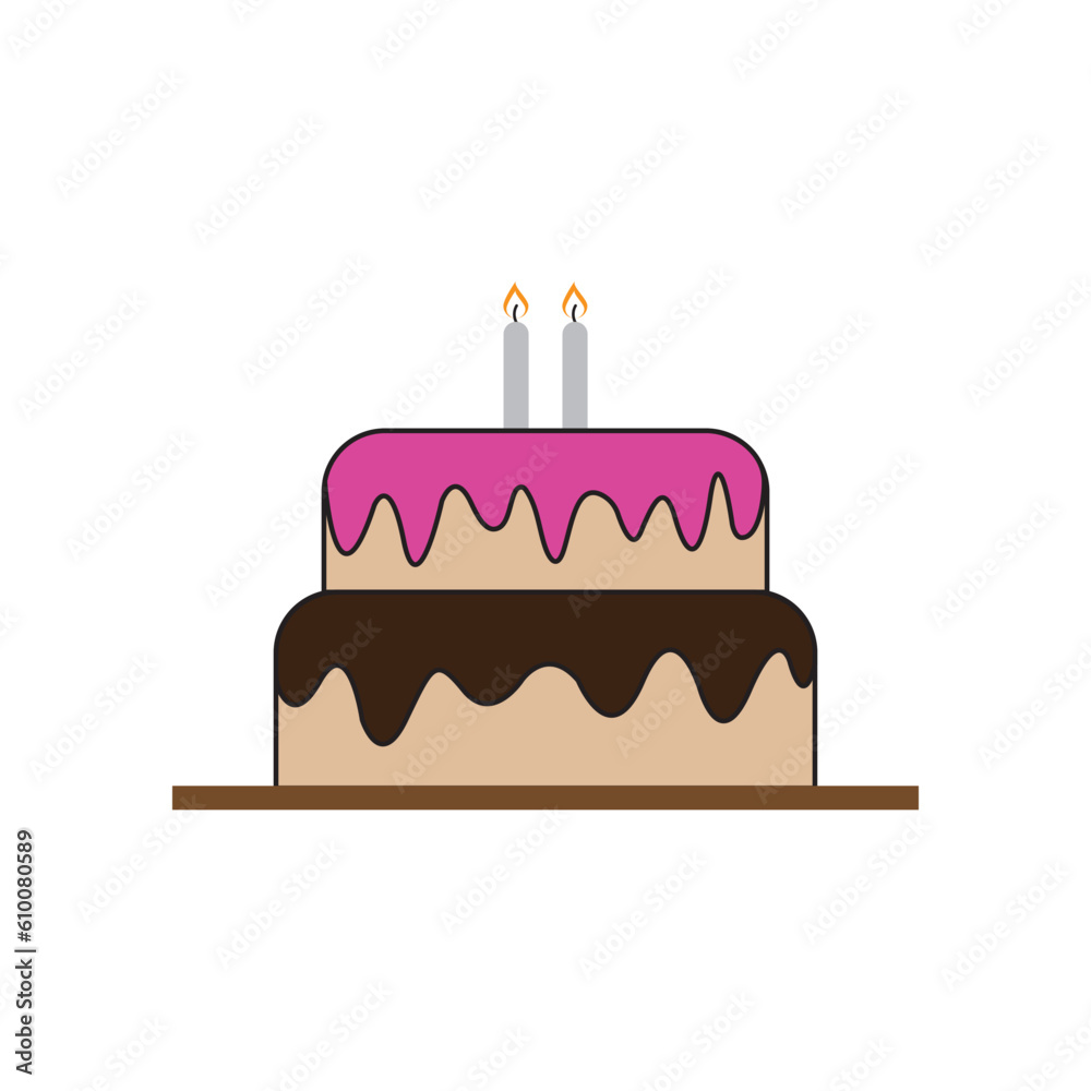 Cake Logo Design, Bakery logo, cake with golden flowers Cake Logo Design, Bakery logo, cake with golden flowers