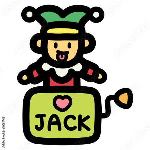 jack in the box filled outline icon style