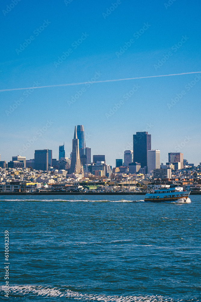 Fototapeta premium San Francisco Downtown. Skyline from the sea