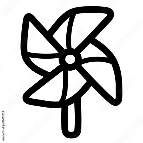windmill line icon style