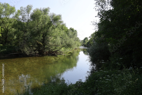 La rivière Marne, ville de Saint Dizier, département de la Haute Marne, France