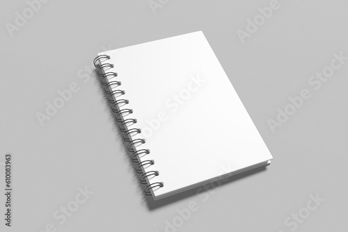 A5 spiral Notebook Blank mockup