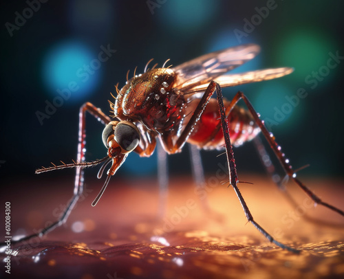 Aedes aegypti  Dengue mosquito macro photo © Maria