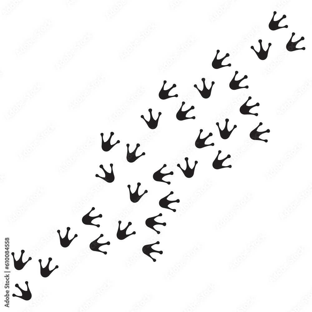 set of silhouettes of birds , duck paw set of silhouettes of birds , duck paw