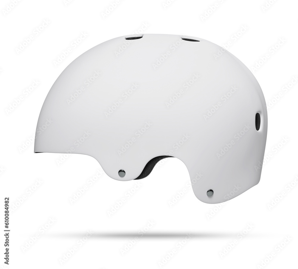 Bike Helmet White Blank Isolated 3D Rendering Bike Helmet White Blank Isolated 3D Rendering