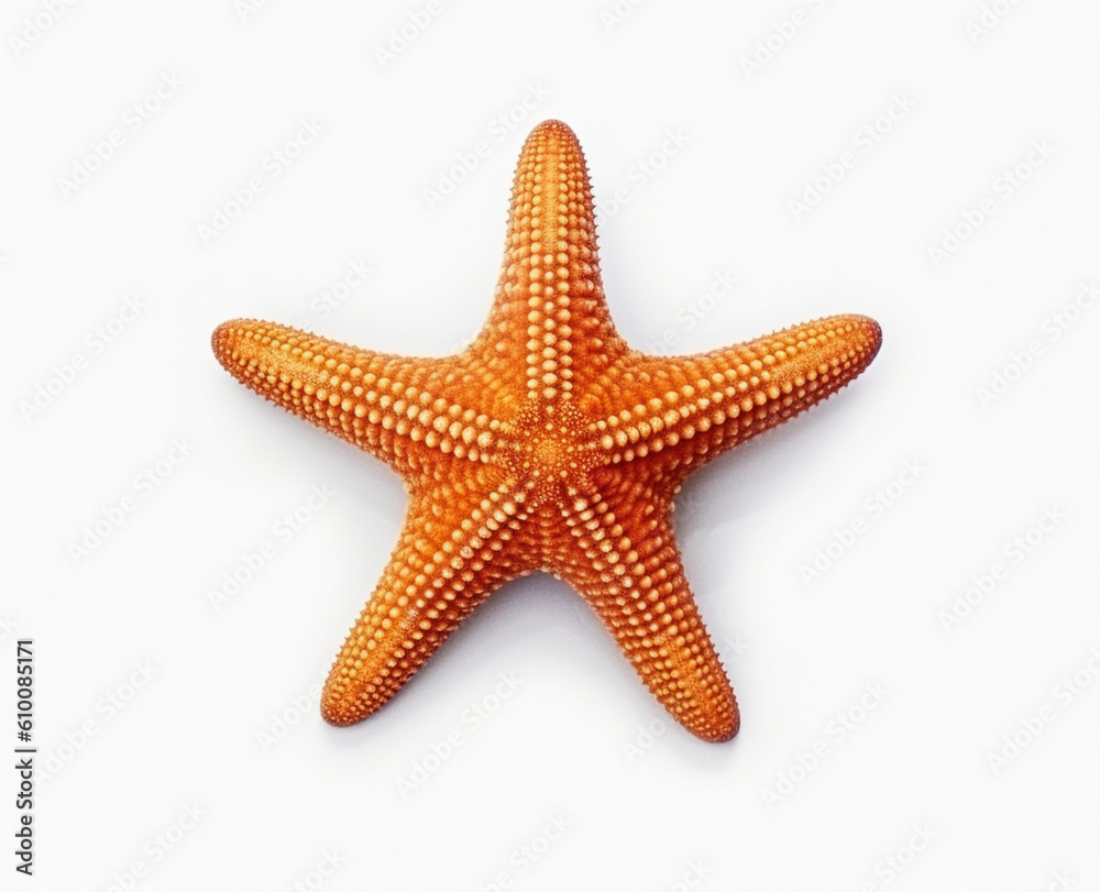 Orange starfish, isolated on white background Orange starfish, isolated on white background