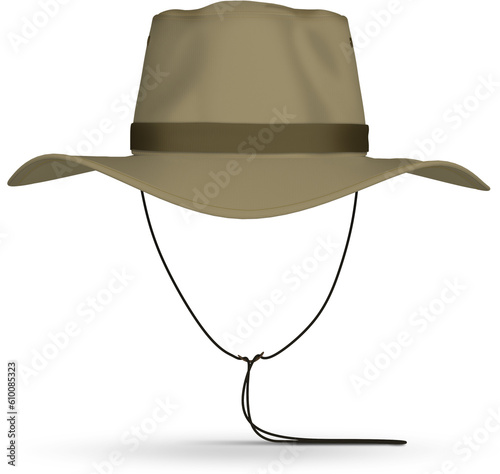 Bucket Hat Blank Isolated 3D Rendering