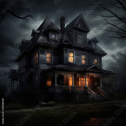 Haunted House. Generative AI. © DALU11