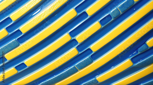 Generative AI. Glossy ceramic surface with a colorful pattern.