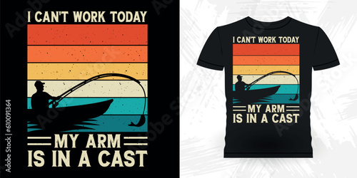 Funny Fishing Fisherman Retro Vintage Fish T-shirt Design 