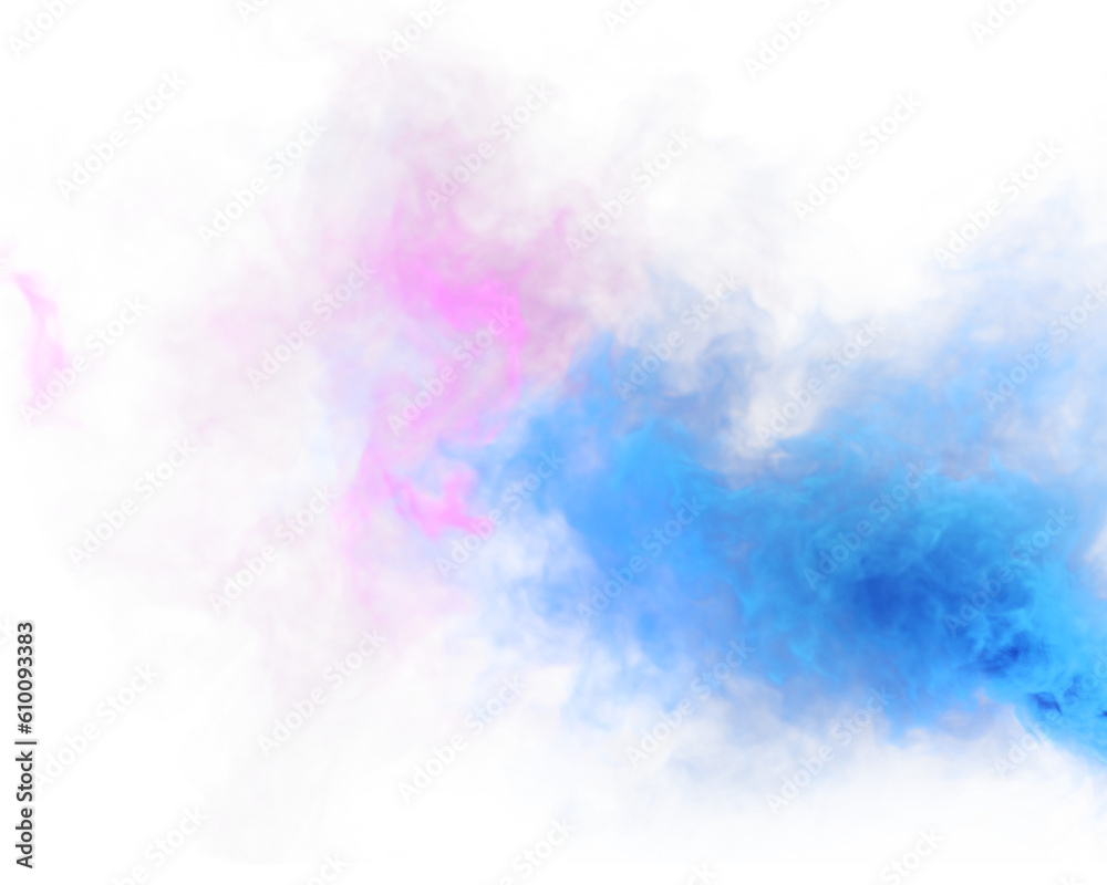 Purple and Blue fog smoke texture for backgrounds. Duo colors fog. 3D render abstract art for fest and fan party Purple and Blue fog smoke texture for backgrounds. Duo colors fog. 3D render abstract art for fest and fan party