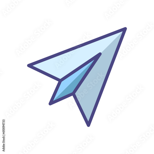 paper plane icon design vector template