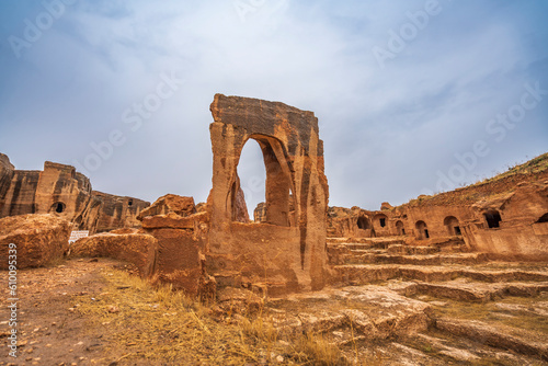 Dara ancient city and water cisterns in Mardin province with photographs taken from various angles