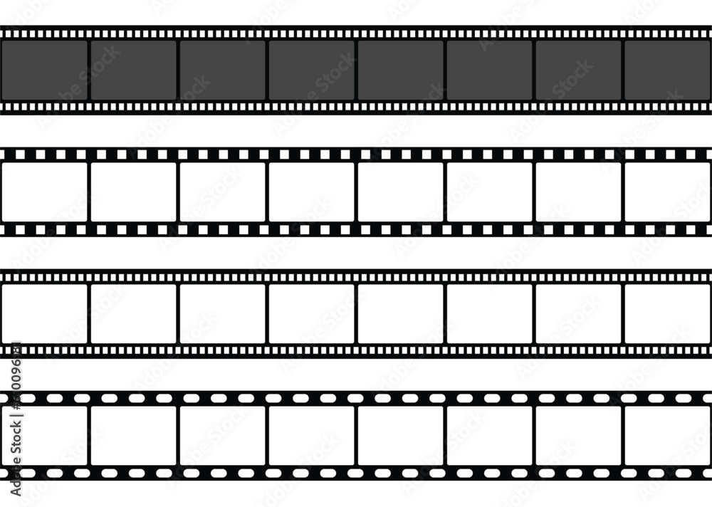 Film strip icon. Film strip icons on isolated background. Film strip isolated set. Vector illustration Film strip icon. Film strip icons on isolated background. Film strip isolated set. Vector illustration