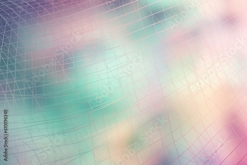 Distorted grid in pastel colors with a soft blur effect, generative ai