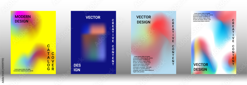 Artistic covers design. Creative fluid colors backgrounds. Set of abstract covers