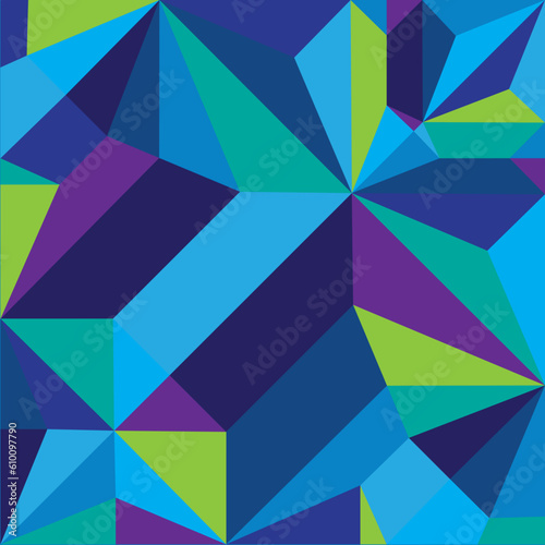 Trendy textured wallpaper of a pattern with colorful geometric shapes