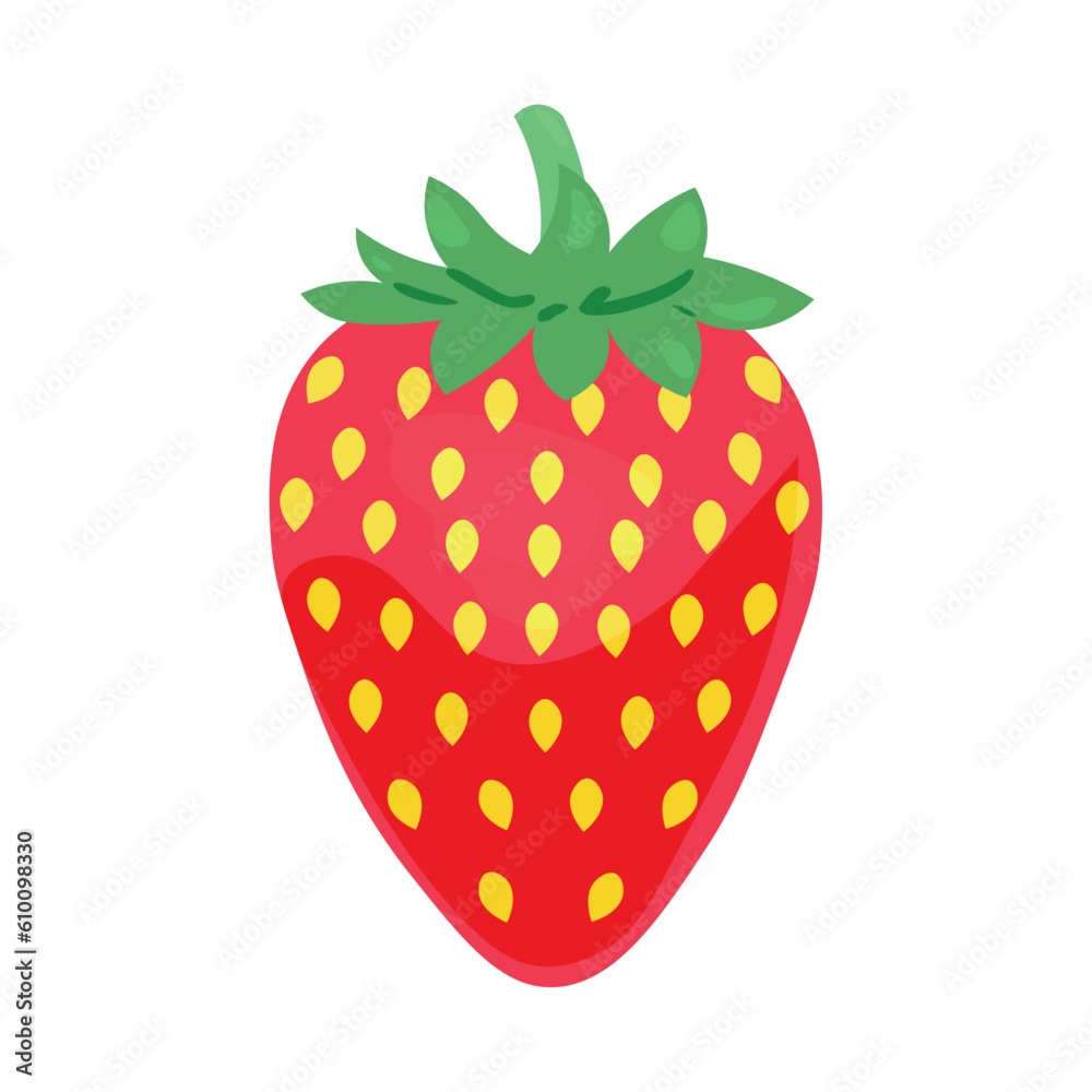 Obraz premium Sweet strawberry on white background