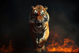 Agile Tiger in Leaping Motion. Generative AI