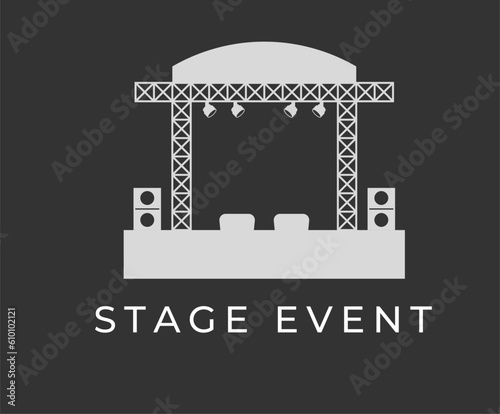 Icon sign rental equipment event. vector illustration 