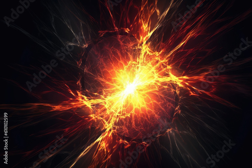 mesmerizing abstract image of sunburst patterns in a galaxy far  far away  generative ai