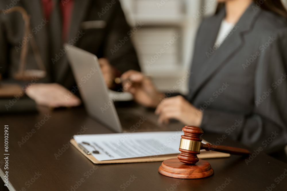 Consulting and finding a solution Concept, businesspeople consult with a lawyer or judge to find out about business fraud. Consulting and finding a solution Concept, businesspeople consult with a lawyer or judge to find out about business fraud.