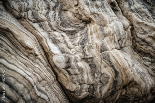 Mesmerizing Marble-Like Rock Texture with Swirling Stripes and Veins, generative ai