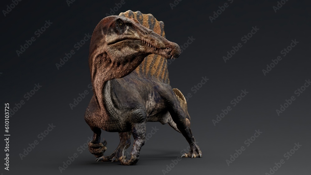Spinosaurus  pose render of background. 3d rendering