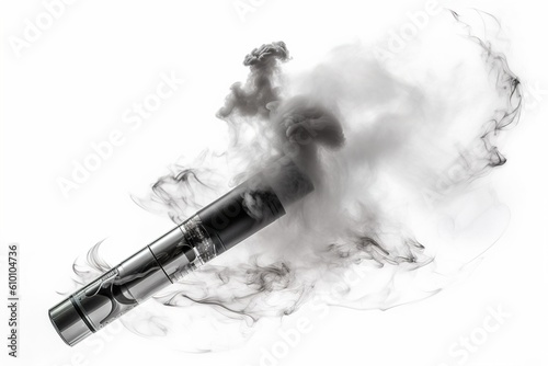 electronic cigarette isolated on white background. Generated by AI.