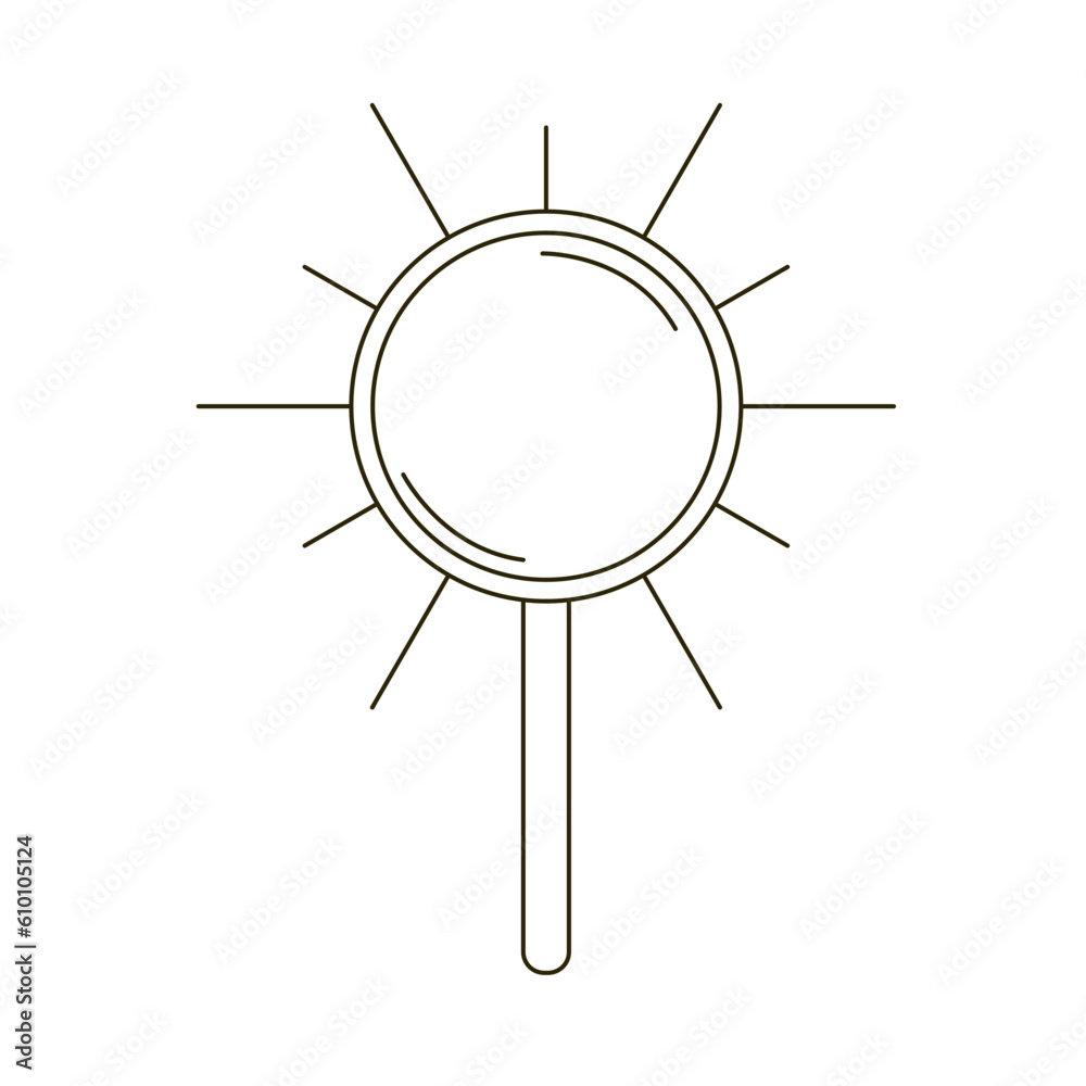 Celestial mirror vector flat illustration. Boho element.. Celestial mirror vector flat illustration. Boho element..