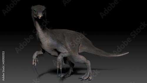 Therizinosaurus pose render of background. 3d rendering