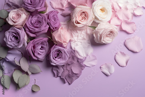Pastel Gradient with a Soft Purple and Rose Color Palette for a Romantic and Dreamy Mood  generative ai