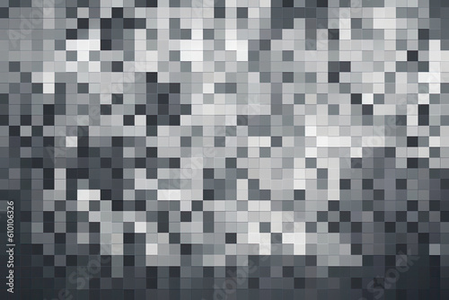 Pixelated squares in shades of grey forming a minimalist pattern that's simple yet elegant, perfect for a sleek and modern look, generative ai
