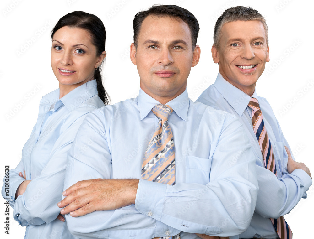Successful business team isolated on white background Successful business team isolated on white background