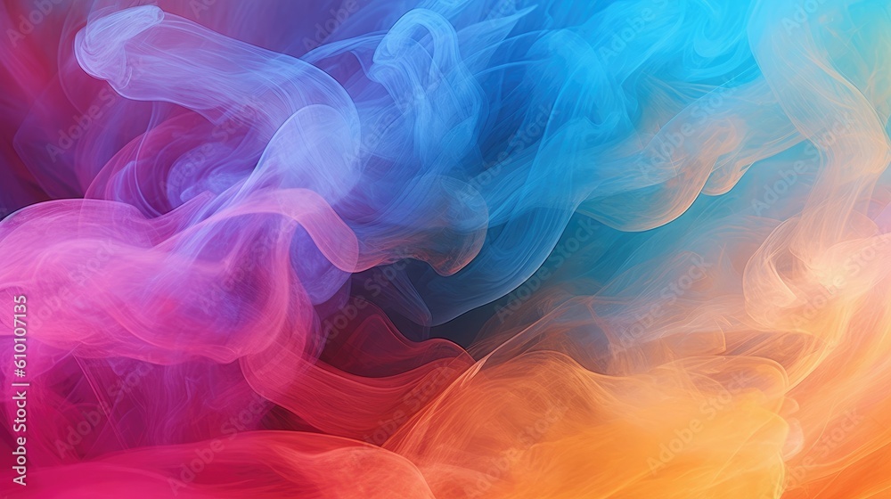 Fototapeta premium Swirling Smoke and Mist: Abstract Backgrounds with Ethereal Tones. Generative AI.