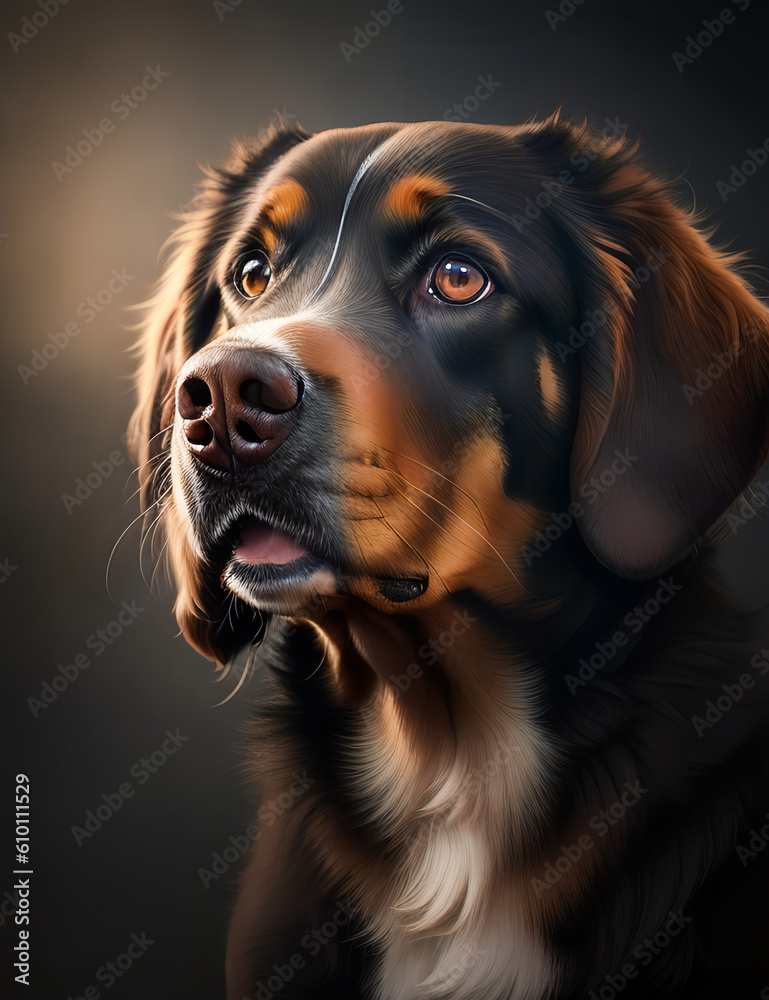 portrait of a brown dog