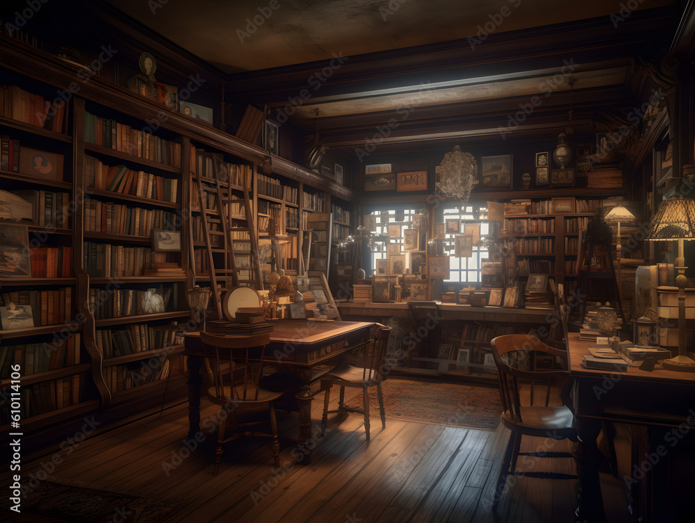 a old private library