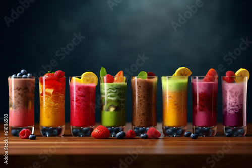 Coctail Drink of Summer Immerse Tropical Oasis  Refreshing Mocktails  Cool Summer Sips  and Sun Glass Ice Fruit  Refreshing  Fruity  Coctails  Drinks   Citrus  Lemonade  Frozen  Mojito  Generative AI