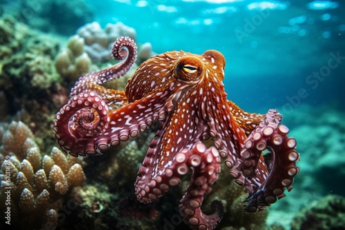 octopus in the sea photo