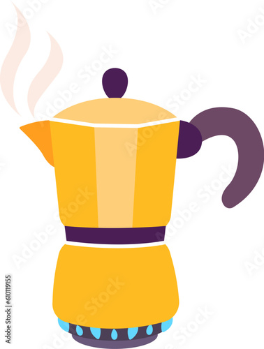 Geyser Coffee Maker On Burner