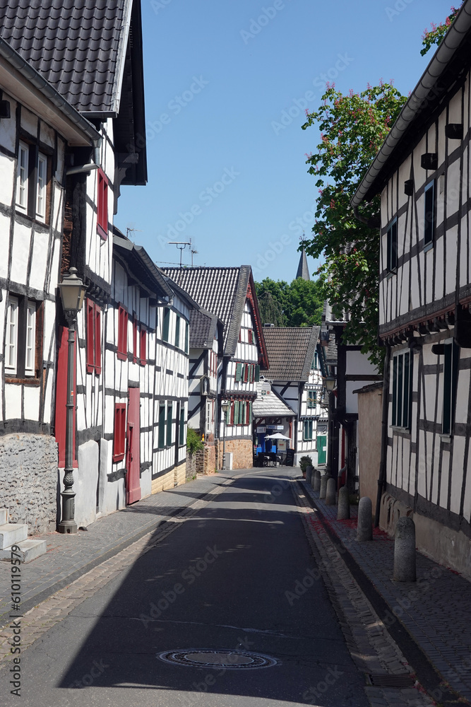 Fachwerkhäuser im historischen Ortskern Kommern