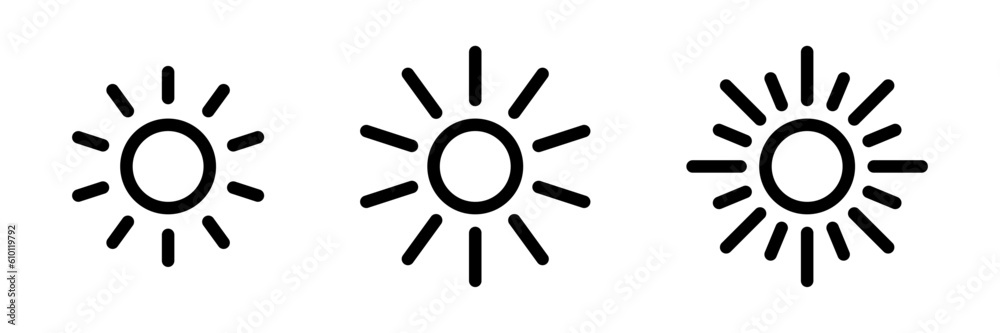 Sun icons set Sun icons set