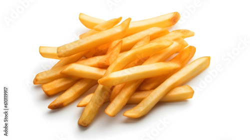 Obraz na płótnie French fries isolated on white background. Generative AI w salonie