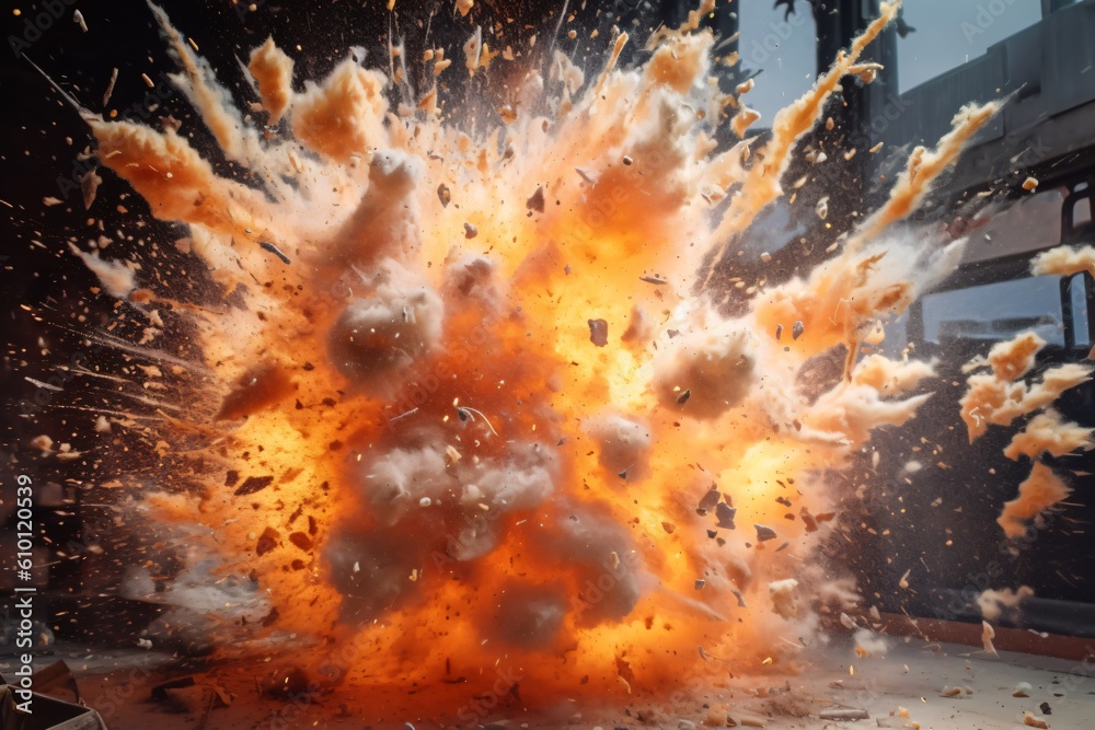 Fototapeta premium A close up of an explosion