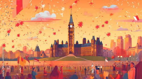  the celebration of Canada Day - the main public holiday, established in honor of the unification of all the North American colonies of Britain into a single dominion of Canada. Generative AI 