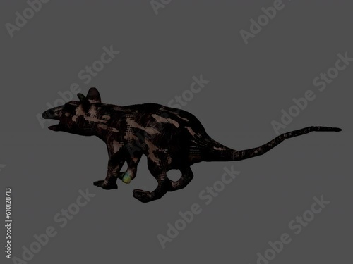 3D Purgatorius Human Ancestor -Rat like animal 3D turntable abstract concept art photo