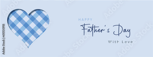 Happy Father's Day heart symbol vector background illustration material